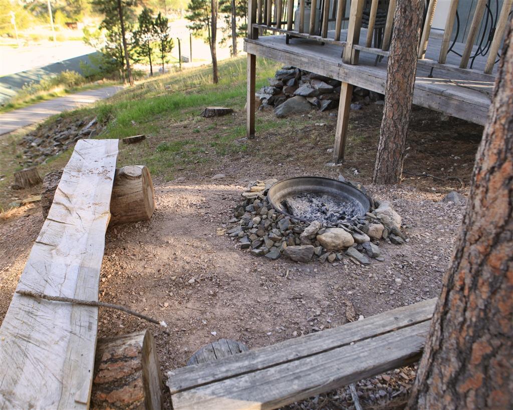 fire pit with benches